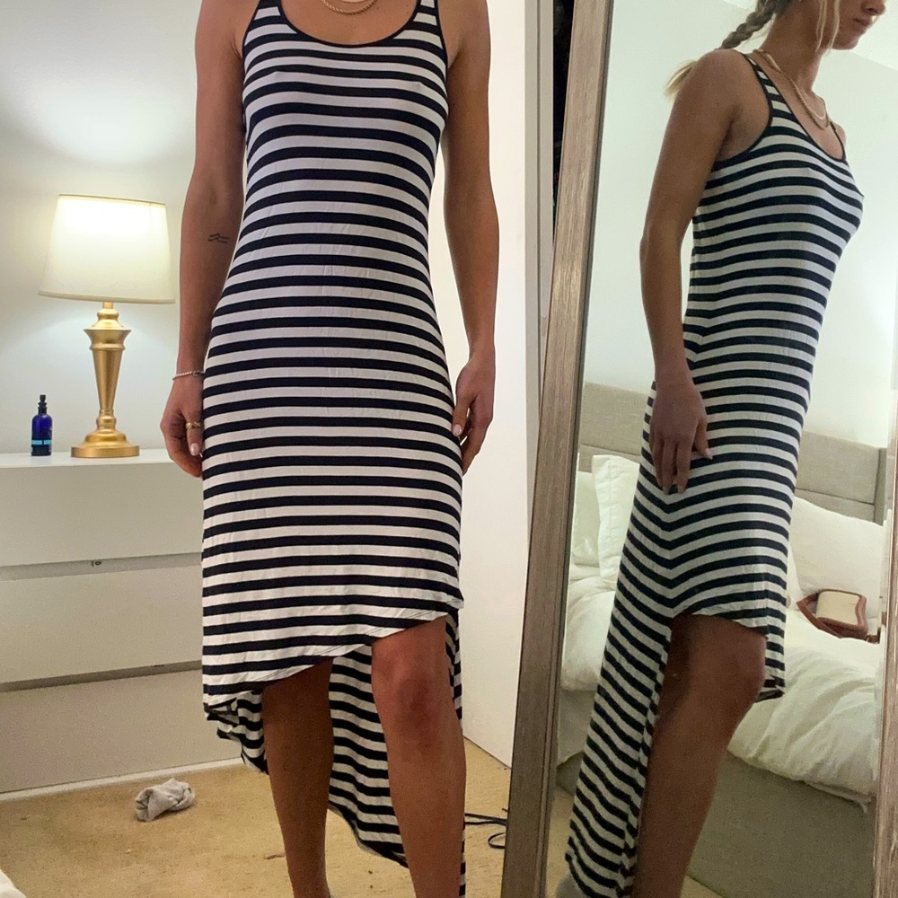 Navy striped maxi dress Michael Kors